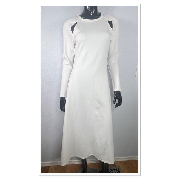 Toit Volant Frankie Viscose Blend Cut Outs Midi Dress Sz M NWT - Picture 2 of 6